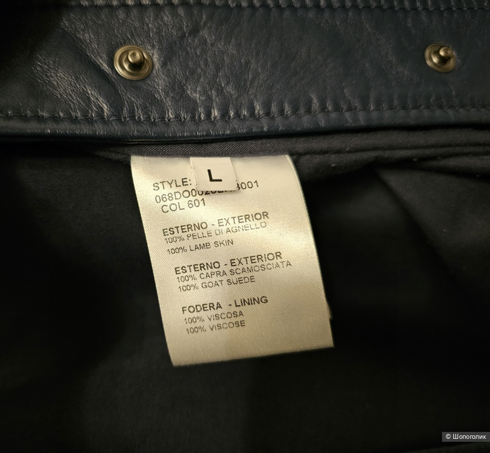 Кожаная куртка-парка бренда 8 р.L