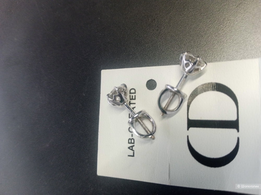 Серьги пуссеты из белого золота 585 проба