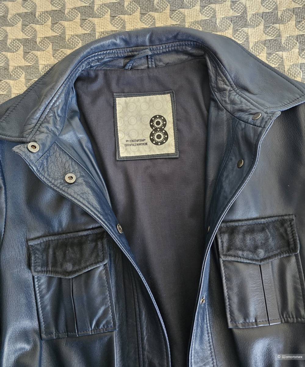 Кожаная куртка-парка бренда 8 р.L