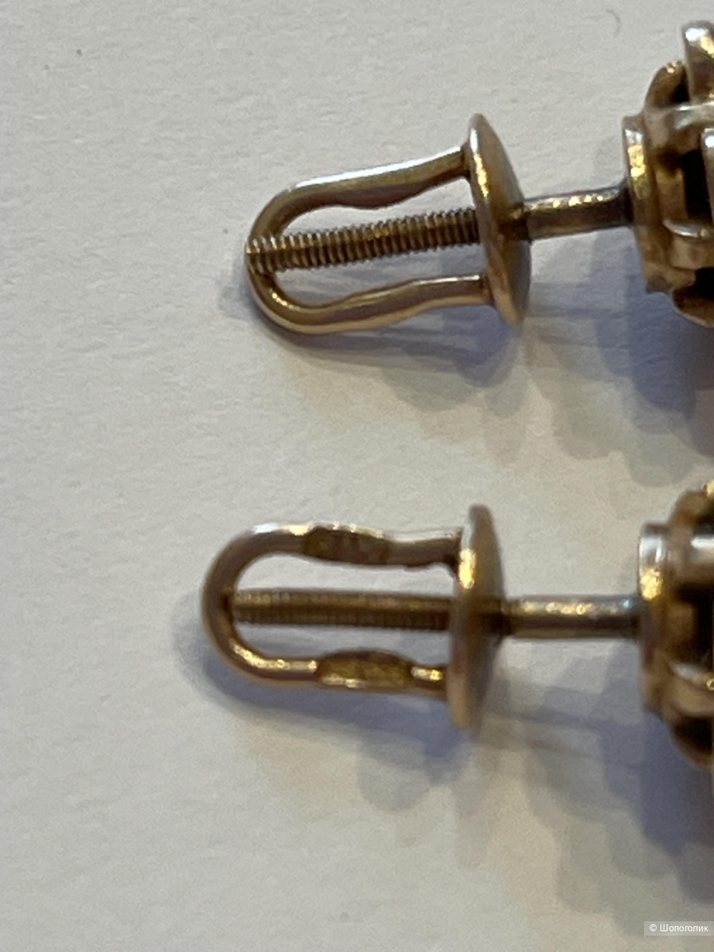Винтажные, золотые серьги (583 проба)