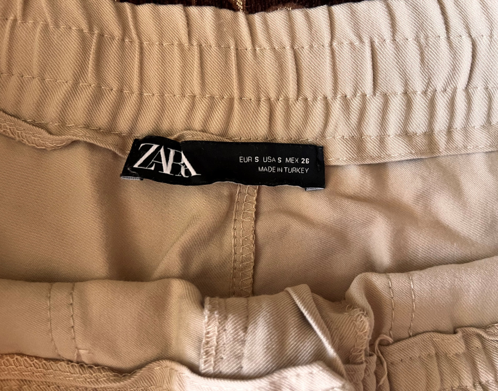 Zara летние брюки карго, размер 42-44