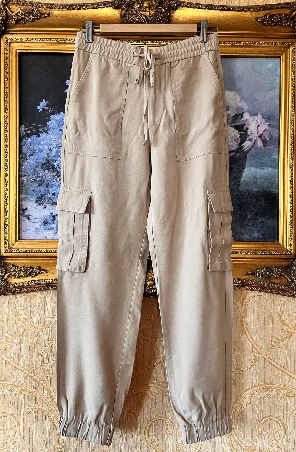 Zara летние брюки карго, размер 42-44