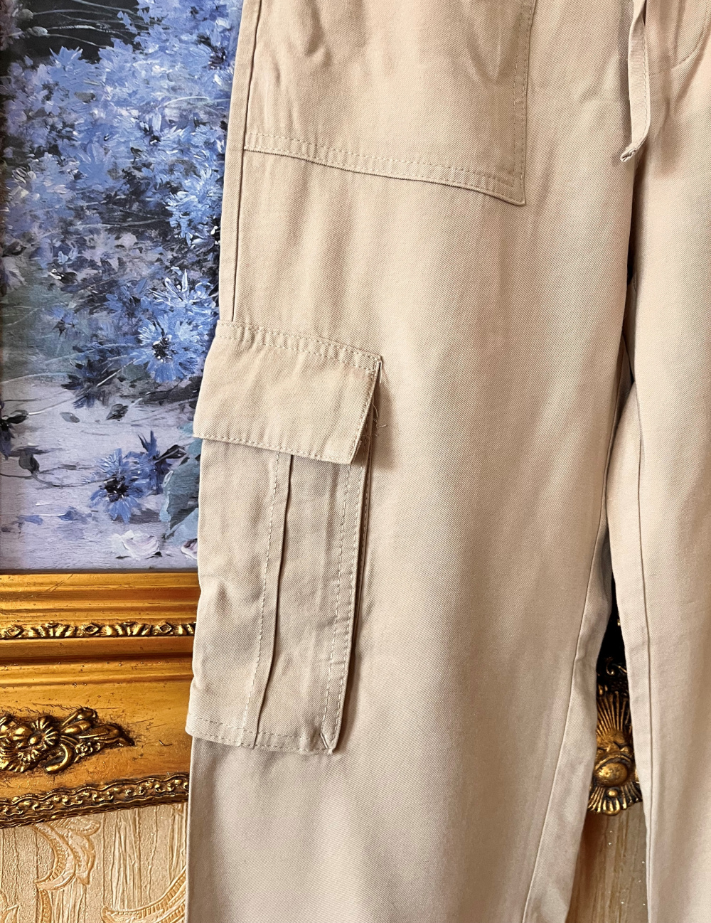 Zara летние брюки карго, размер 42-44