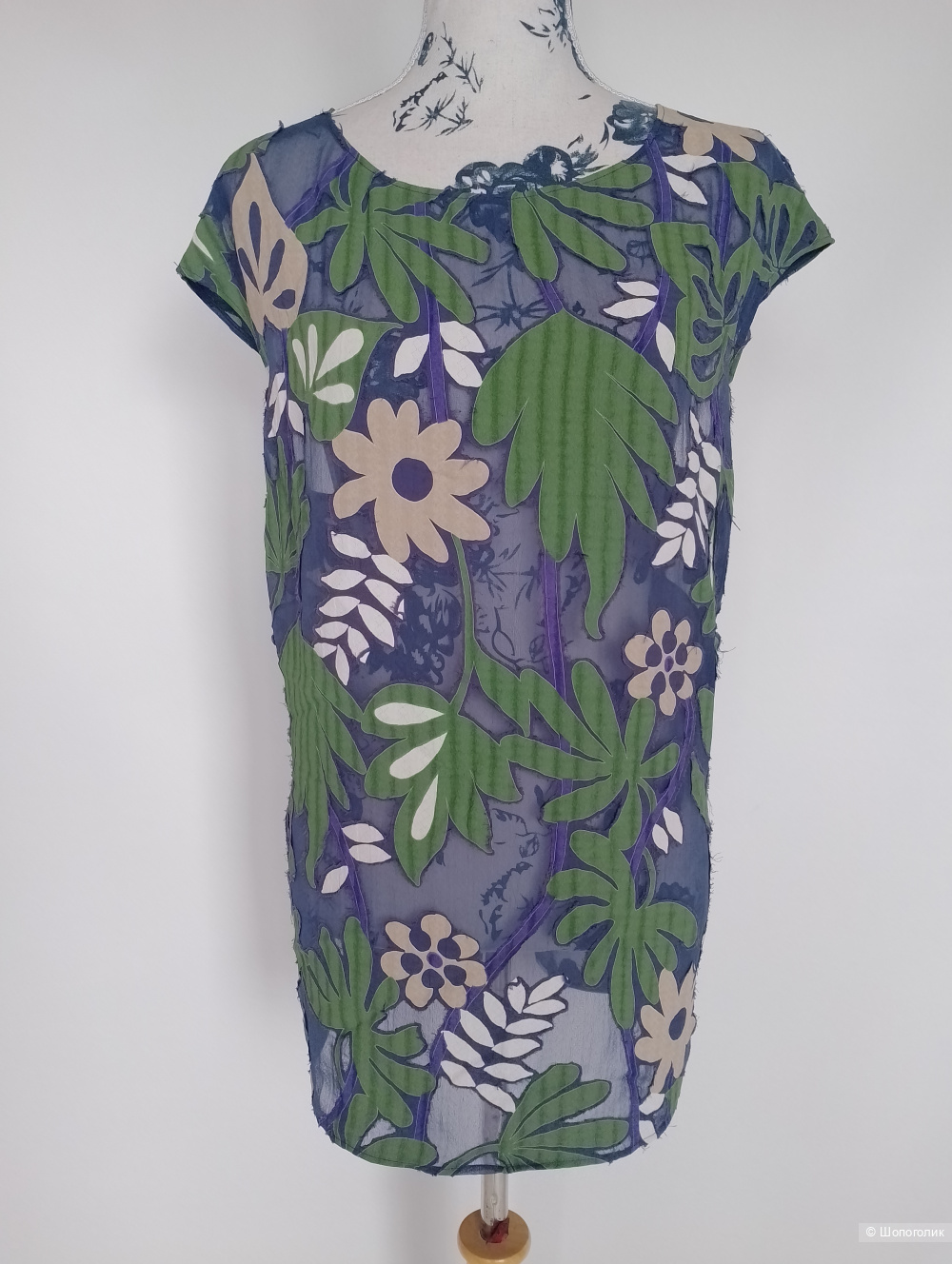 Блуза цветочная Elena miro с апликацией, фр42