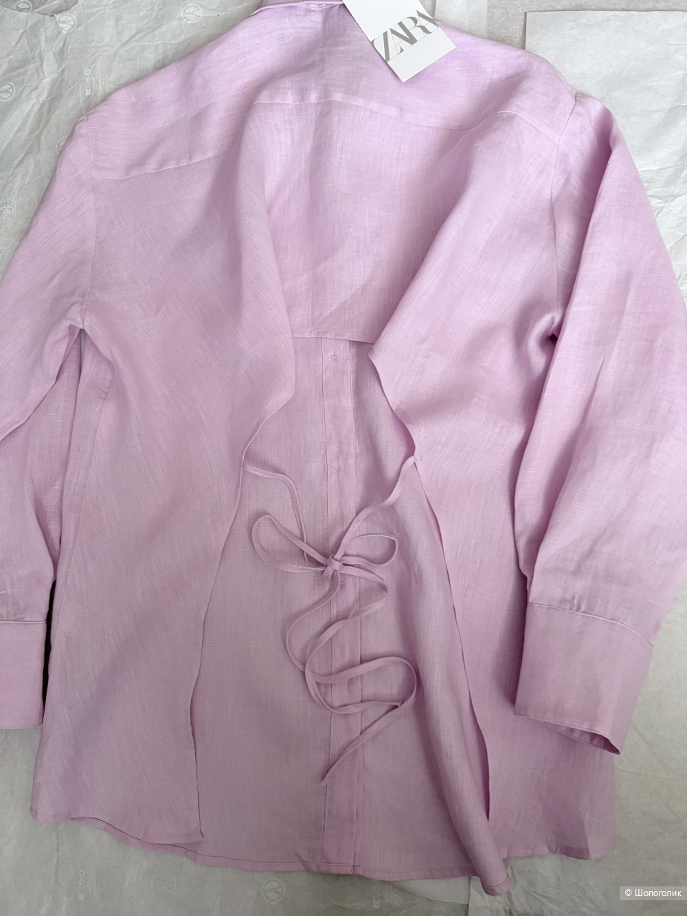 Рубашка ZARA лен,44 размер.