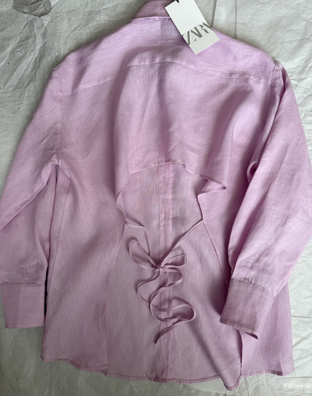 Рубашка ZARA лен,44 размер.