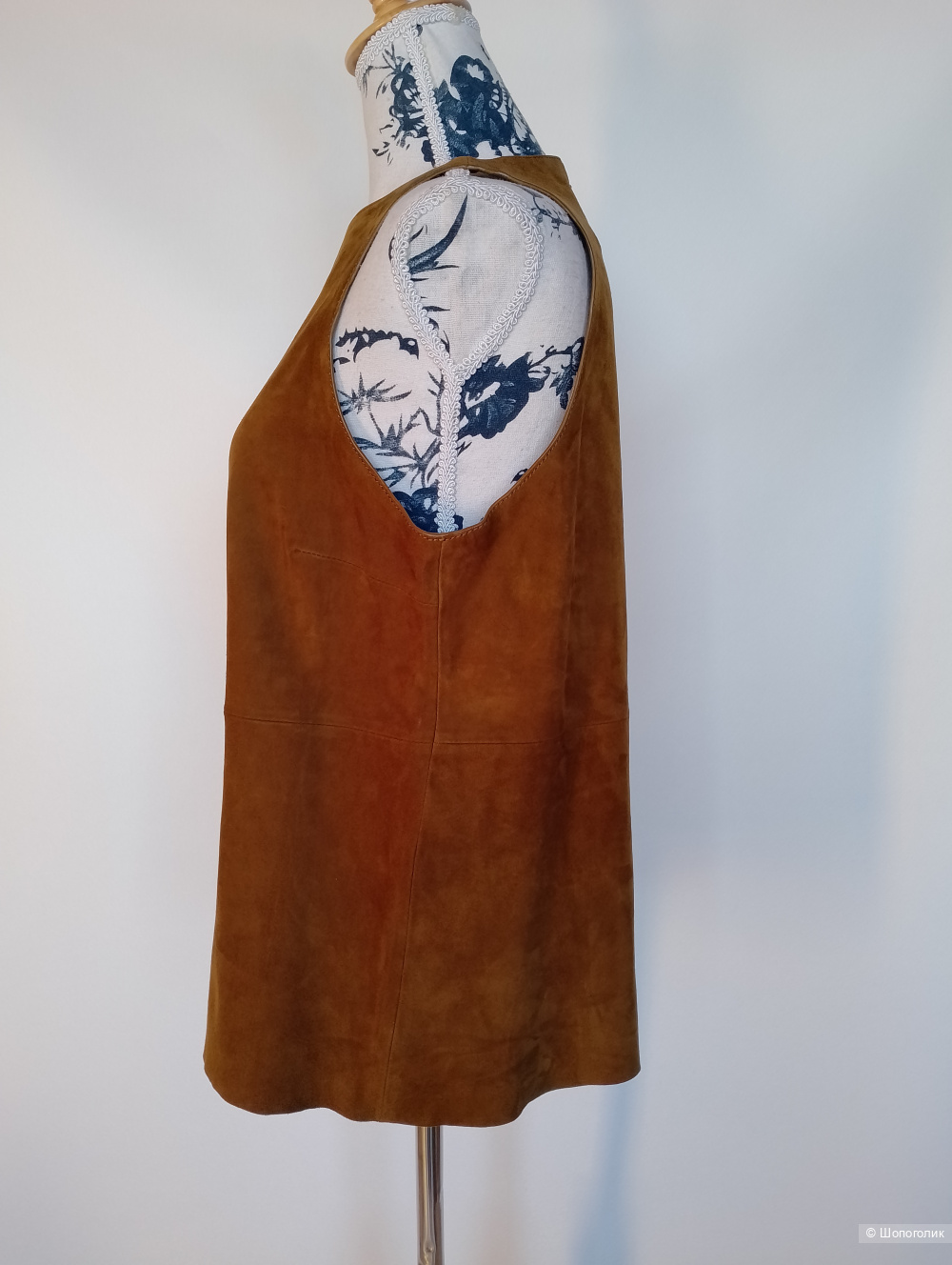 Massimo dutti топ 2шт натуральная замша , М