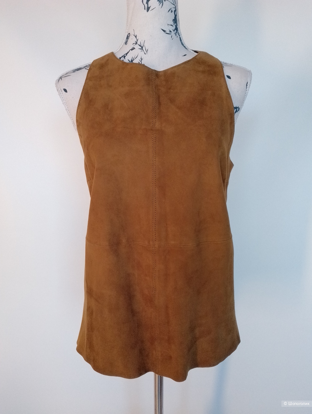 Massimo dutti топ 2шт натуральная замша , М